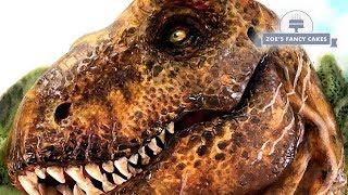 JURASSIC WORLD T-REX CAKE Dinosaur cake tutorial