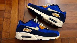 Nike Air Max 90 Premium SE | Game Royal/ Light Cream On-feet review and Up Close