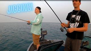 JIGGING summer coho! - Lake Michigan salmon fishing