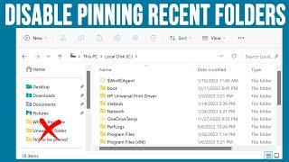 How to Prevent Windows 11 from Pinning Folders to Your Quick Access \ Home Section in File Explorer