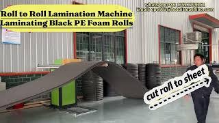 Roll to Roll Lamination Machine: Laminating Black PE Foam Rolls