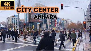 Ankara City Center KIZILAY 4K - Walking Tour in Turkey 2024