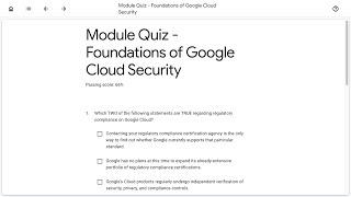 Foundations of Google Cloud Security