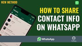 How to Share Contact Info on WhatsApp 2024 [New Method]