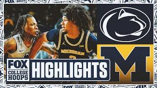 Penn State Nittany Lions vs. Michigan Wolverines Highlights | FOX College Hoops