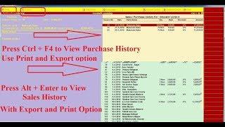 Tally TDL to View item Purchase and Sales History  - Tally Add on to View Purchase and Sales History