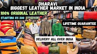 Dharavi Leather Market | 100% Original | Delivery Available | Leather jacket | Bags | Shopping Vlog