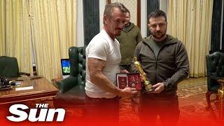 Actor Sean Penn loans one of his Oscars to Zelenskyy