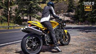 Triumph Speed Triple Solo Canyon POV Run - RIDE 5