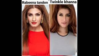 Raveena Tandon vs twinkle khanna|| Raveena Tandon and twinkle khanna looks #youtubeshorts #shorts