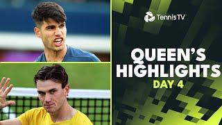 Alcaraz vs Draper, Paul, Musetti & Mpetshi Perricard Feature | Queen's 2024 Day 4 Highlights