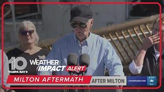 President Biden delivers remarks in St. Pete Beach following tour of storm damage