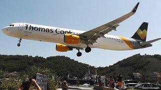 Thomas Cook A321 Sharklets - Low Landing & Takeoff Jetblast - Skiathos, the second St Maarten