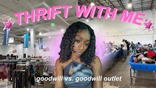 THRIFT WITH ME  goodwill (racks) vs. goodwill outlet (bins)