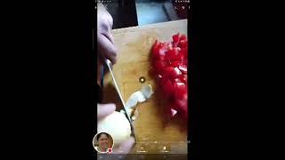 Lita Lantaca channel überträgt einen Livestream.Slicing unions  Tomato# fresh#asmrviral