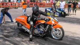 Motormania Racing at Polykastro 2009 DRAG BIKE Funny bike Hayabusa turbo Nitrous