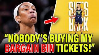 A’Ja Wilson PANICS At UNSOLD DIRT CHEAP Tickets & Caitlin Clark SOLD OUT Instantly!