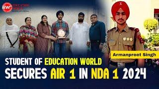 NDA AIR 1 Armanpreet Singh | Education World Coaching institute in Gurdaspur