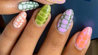 How To Do Croc Nail Design | EASY DESIGN