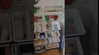 Family Craft Supply Storage: linen closet turned craft closet?!?