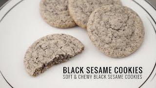 Chewy Black Sesame Cookies