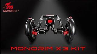 Monorim X3 kit show time -Three wheels for xiaomi m365/pro1/pro2/mi3 scooter and (m365/pro) frames