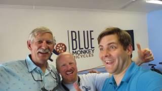 Blue Monkey E-bikes, A Shop Visit---Mikey Pretends He Is Turbo Bob