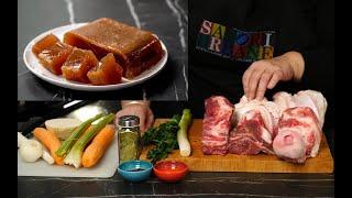 Supă concentrată de oase (jeleu natural, demi glace) sursa bună de gelatină și colagen Savori Urbane