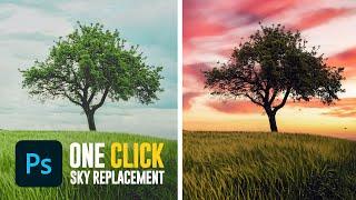 ONE-CLICK Sky Replacement in Photoshop 2021 with The New AI Powered Tool