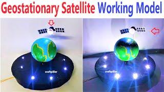 geostationary satellite working model for science exhibition - diy - simple and easy | craftpiller