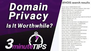 Domain Privacy - Is It WORTH the COST? Don't Leave your info open to the public