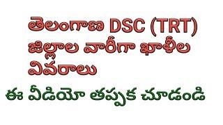 Telangana District Wise Vacancies for TS TRT 2017 Notification