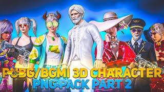 40+ Pubg 3d Character png Pack Free Download | Pubg 3d Characters Png Pack HD For Thumbnail | Part 2