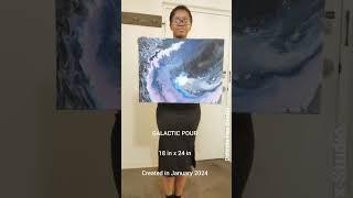 ART REVEAL: GALACTIC POUR #art #tiktok #ytshorts #artreveal