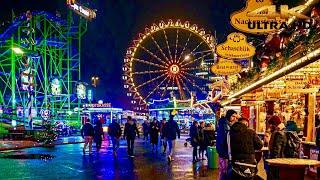 [4K HDR] Hamburg Dom Festival Night Walking tour Part 1 Hamburg city. Germany  2021