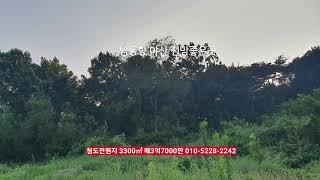 청도전원주택지 펜션부지 임야 야산 3300㎡ 매3억7000만 넓은도로 남동향 전망좋은곳 청도부동산 매매