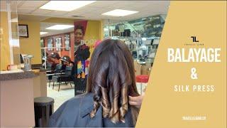  BALAYAGE & SILKPRESS ON NATURAL HAIR