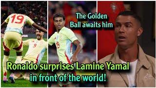 Ronaldo surprises Lamine Yamal in front of the world after what he offers with Spain and Barcelona 