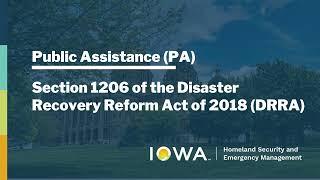 Public Assistance (PA) -- Section 1206 of the Disaster Recovery Reform Act of 2018 (DRRA)