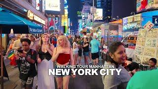 NYC Manhattan Summer Walk - 6th Avenue & Times Square, New York City, Travel, USA, 4K