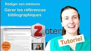 Zotero: logiciel pour gérer la bibliographie d'un mémoire, TER, thèse [Tutoriel]