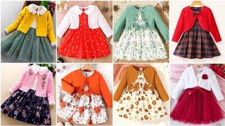 Jacket Style Baby Dresses For Winter 2024-25||New Baby Dress Designs||Baby Frock Design