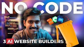 Create a Website in Minutes with AI (No Coding Required!)  | 3 Best Free No-Code Website Builders 