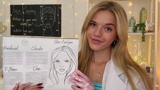 ASMR Soothing Skin Analysis Roleplay  (face mapping, up-close personal attention, etc)