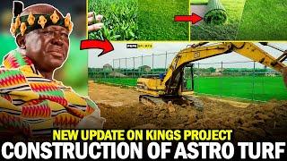 ASANTE KOTOKO  KING'S PROJECT UPDATE  CONSTRUCTION OF ASTRO TURF ON GOING AS DRAINS ARE BEING....