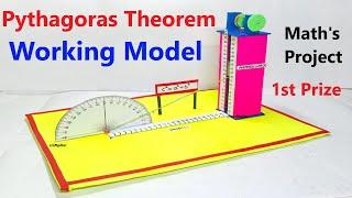 pythagoras theorem working model maths project - craftpiller - maths project - diy | craftpiller