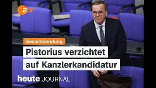 heute journal vom 21.11.2024 Pistorius' Verzicht, Haftbefehl gegen Netanjahu, Therapieplatz-Suche