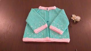 How to knit Baby Sweater starting from neck | Top down Sweater | Part 1 With Written Instructions