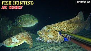 NIGHT SPEARFISHING EPISODE 145 | FISH HUNTING AT NIGHT