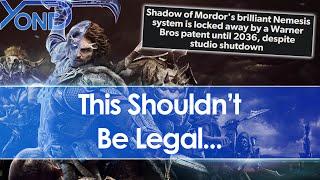 Warner Bros Games locks Nemesis system behind patent until 2036, and it shouldn't be legal...